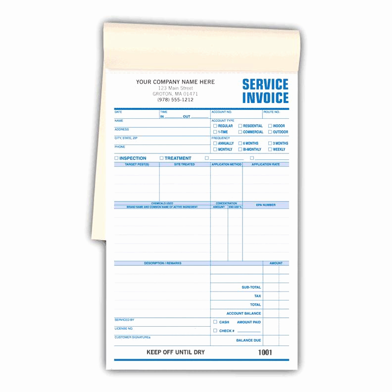 Pest Control Invoice Template Elegant Pest Control forms Work orders Invoices