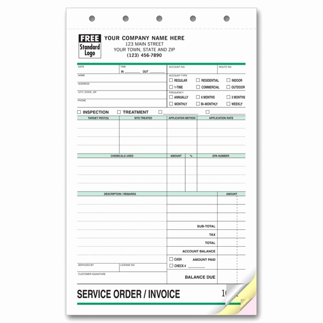 Pest Control Invoice Template Elegant Printable Receipt Pest Control