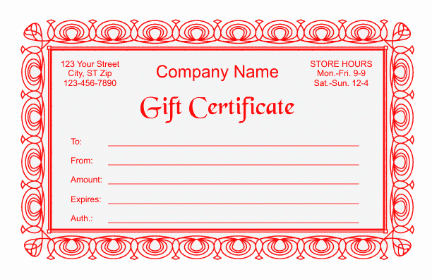 Photo Gift Certificate Template Beautiful Gift Certificate Template 2