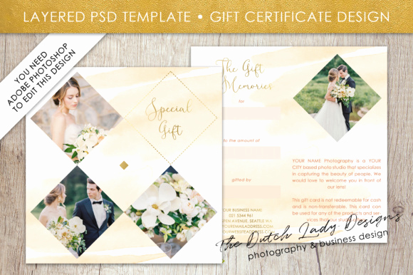 Photo Gift Certificate Template Elegant Graphy Gift Certificate Template Gift Card