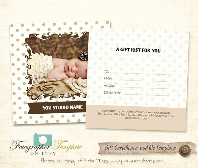 Photo Gift Certificate Template Lovely Gift Certificate Card Template Graphy Templates