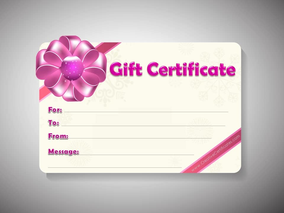 Photo Gift Certificate Template Luxury Free Gift Certificate Template Customizable