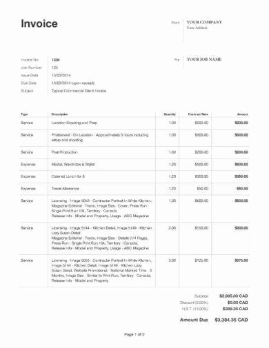 Photography Invoice Template Word Awesome 25 Graphy Invoice Examples Pdf Word