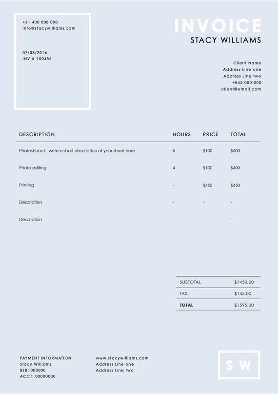 Photography Invoice Template Word Awesome Graphy Invoice Template Graphy Receipt Ms Word