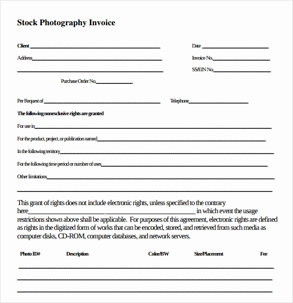 Photography Invoice Template Word Best Of Free 10 Graphy Invoice Samples In Google Docs