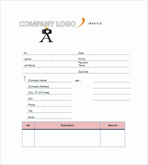 Photography Invoice Template Word Elegant Graphy Invoice Template â 8 Free Word Excel Pdf format