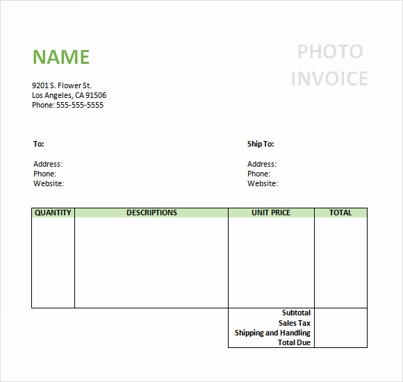 Photography Invoice Template Word Inspirational Free 10 Graphy Invoice Samples In Google Docs