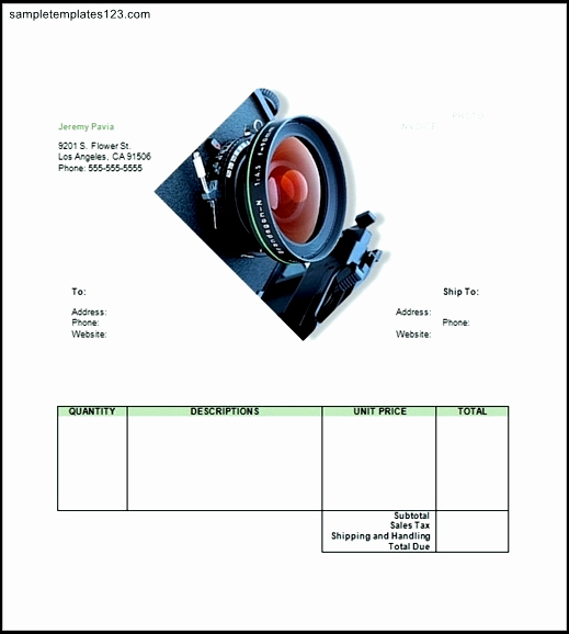 Photography Invoice Template Word Luxury Graphy Invoice Template Word