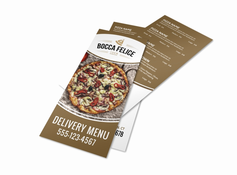 Pizza Menu Template Free Awesome Delivery Pizza Menu Template