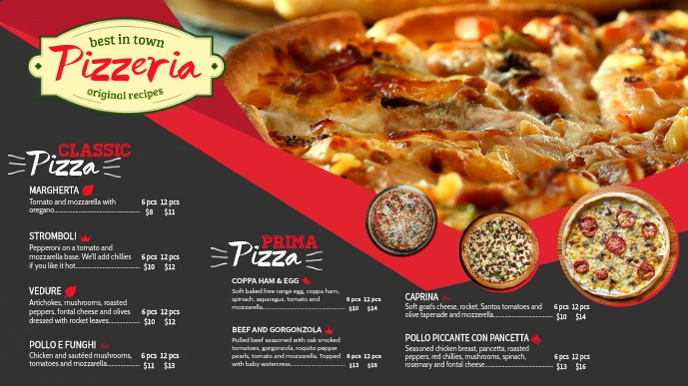 Pizza Menu Template Free Beautiful Pizza Menu Tv Ad Menu Template