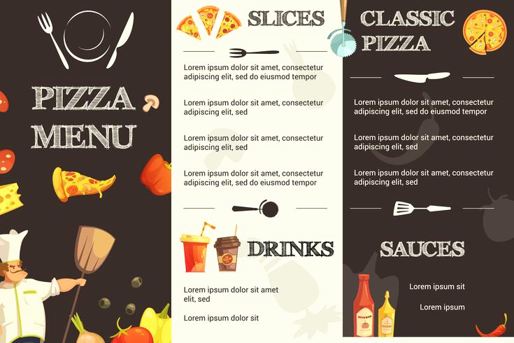 Pizza Menu Template Free Inspirational Pizza Menu Flat Template for Restaurant Download Free