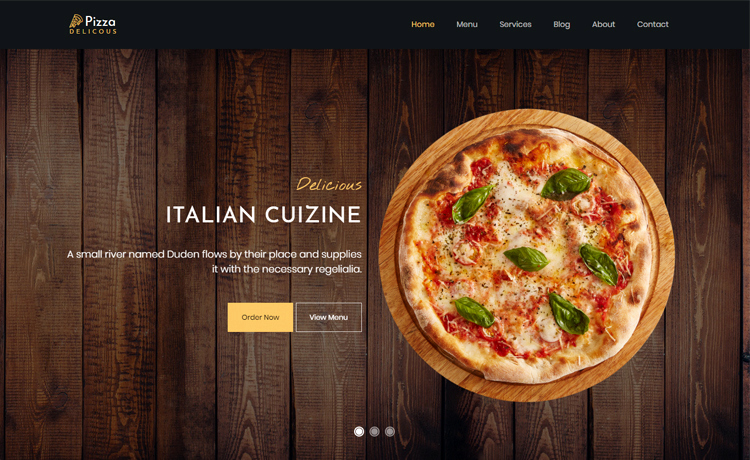 Pizza Menu Template Free Luxury Pizza Free Bootstrap 4 HTML5 Pizza Website Template