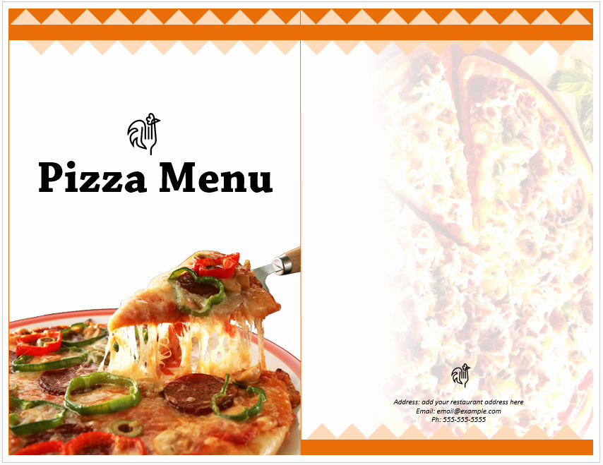 Pizza Menu Template Free New Pizza Menu Template Word Templates