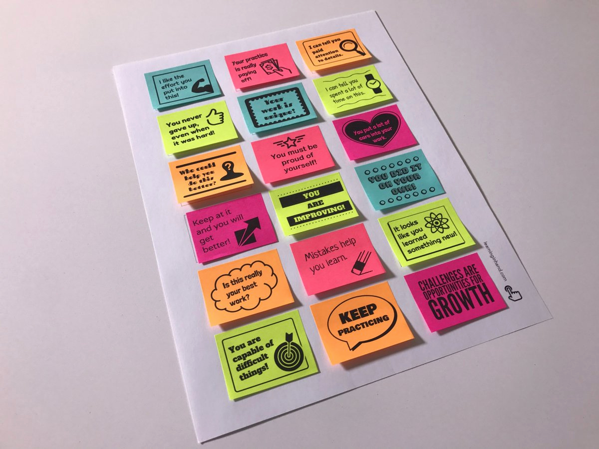 Post It Note Printing Template Awesome tony Vincent On Twitter &quot;🖨 Encourage A Growthmindset