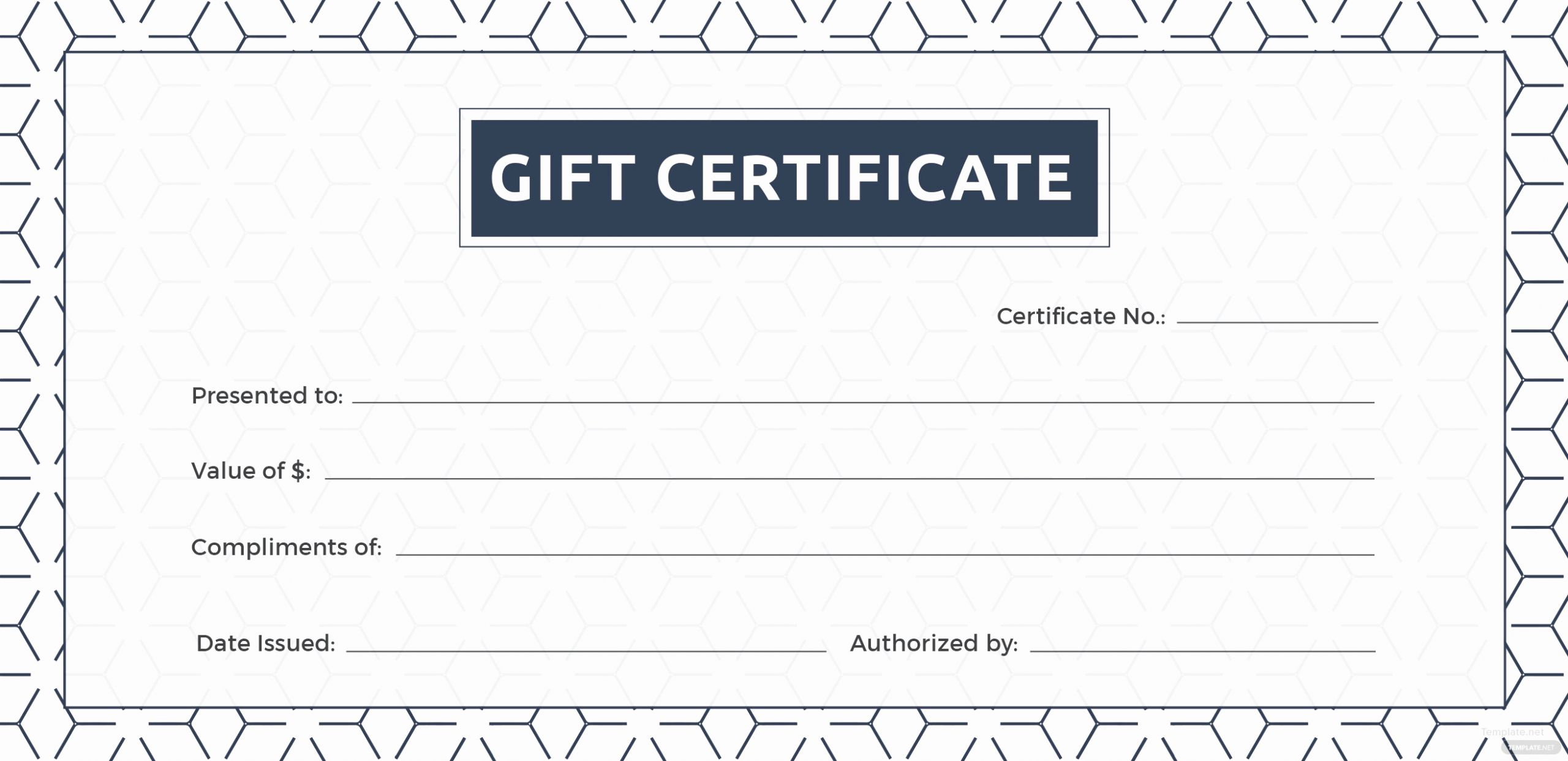 Printable Blank Gift Certificate Template Unique Free Blank Gift Certificate Template In Adobe Illustrator