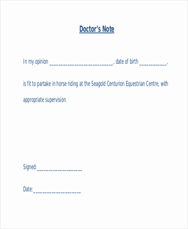 Printable Doctor Note Template Inspirational 37 Free Doctors Note Templates