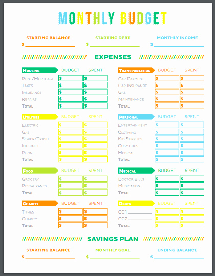 Printable Home Budget Template Awesome 10 Free Printable Bud Templates that Ll Make Bud Ing Easy