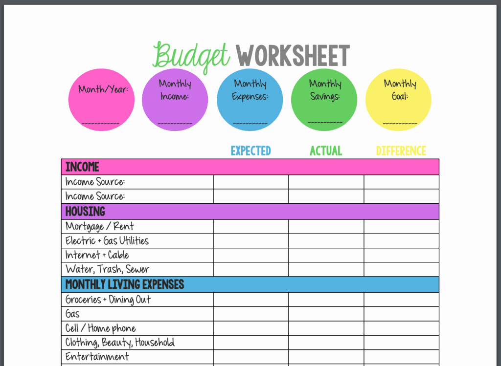 Printable Home Budget Template Luxury 12 Best Bud Templates