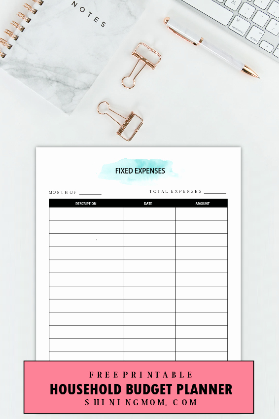 Printable Home Budget Template New Free Printable Household Bud Template that Works