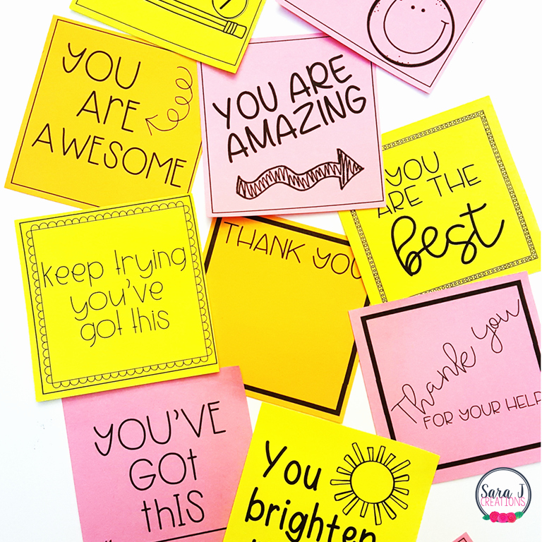 Printable Post It Notes Template Inspirational Printable Teacher Sticky Notes