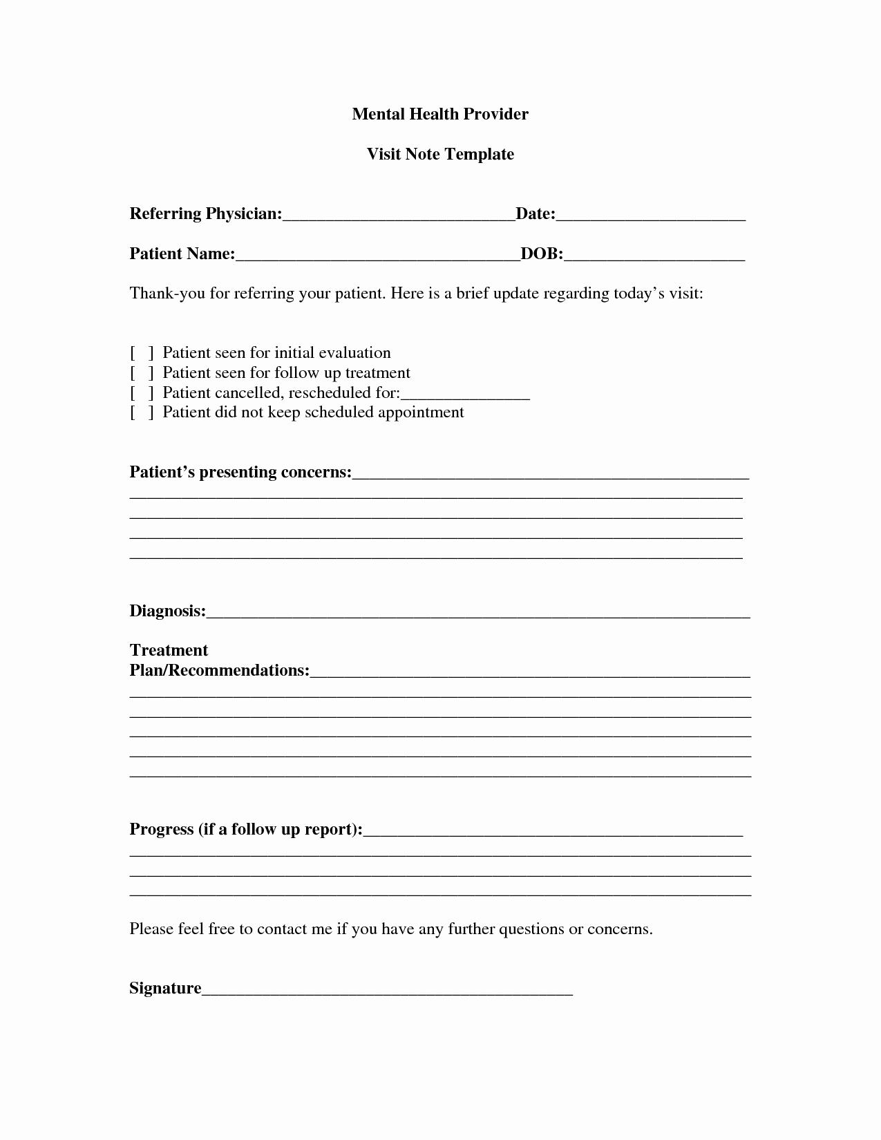 Progress Note Template Pdf Best Of Progress Note Template for Mental Health Counselors