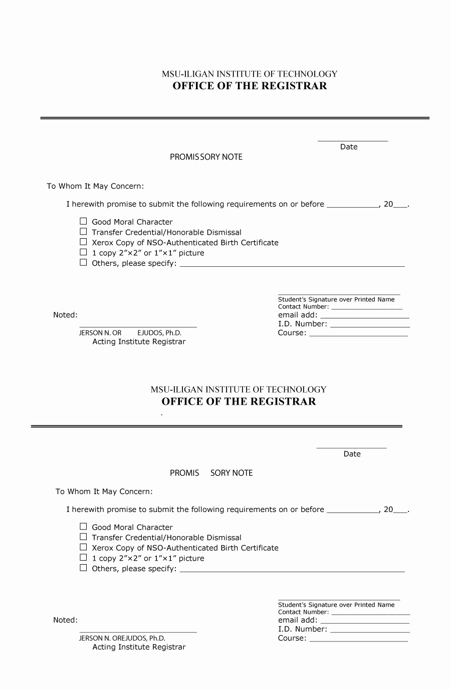 Promissory Note Template Free Download New 45 Free Promissory Note Templates &amp; forms [word &amp; Pdf]