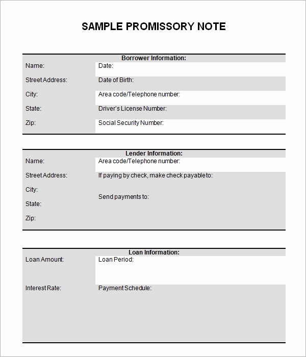 Promissory Note Template Free Elegant 34 Promissory Note Templates In Google Docs