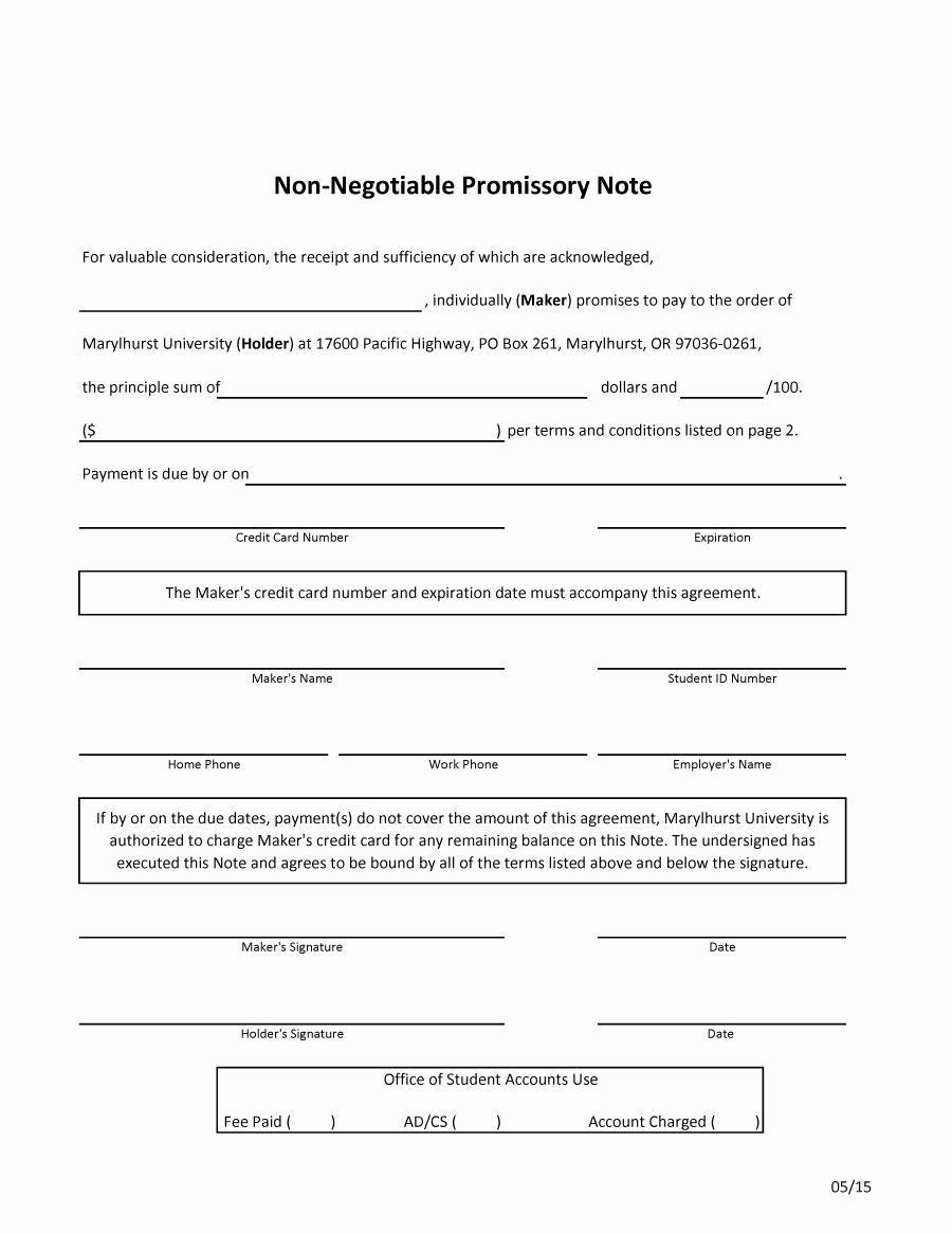 Promissory Note Template Free Lovely 45 Free Promissory Note Templates &amp; forms [word &amp; Pdf]