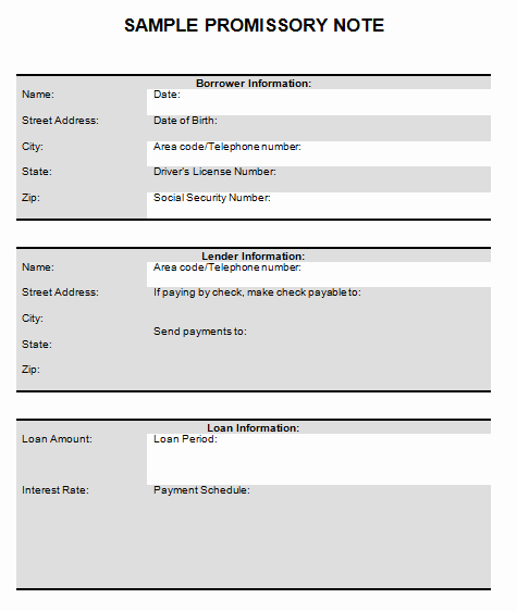 Promissory Note Template Word Unique Promissory Note Template Microsoft Word Templates