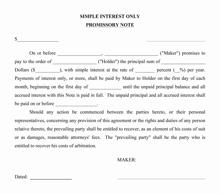 Promissory Note Word Template Elegant 38 Free Promissory Note Templates &amp; forms Word