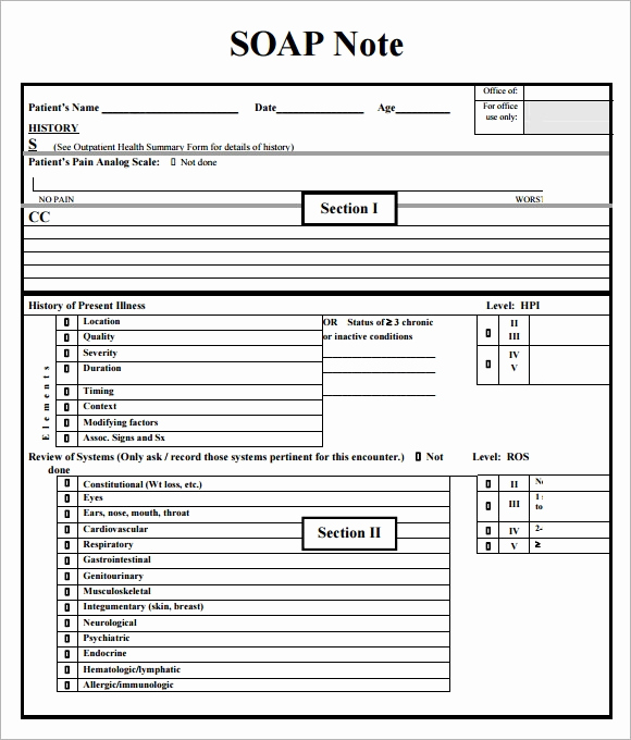 Psychiatric soap Note Template Fresh Free 8 Sample soap Note Templates In Ms Word