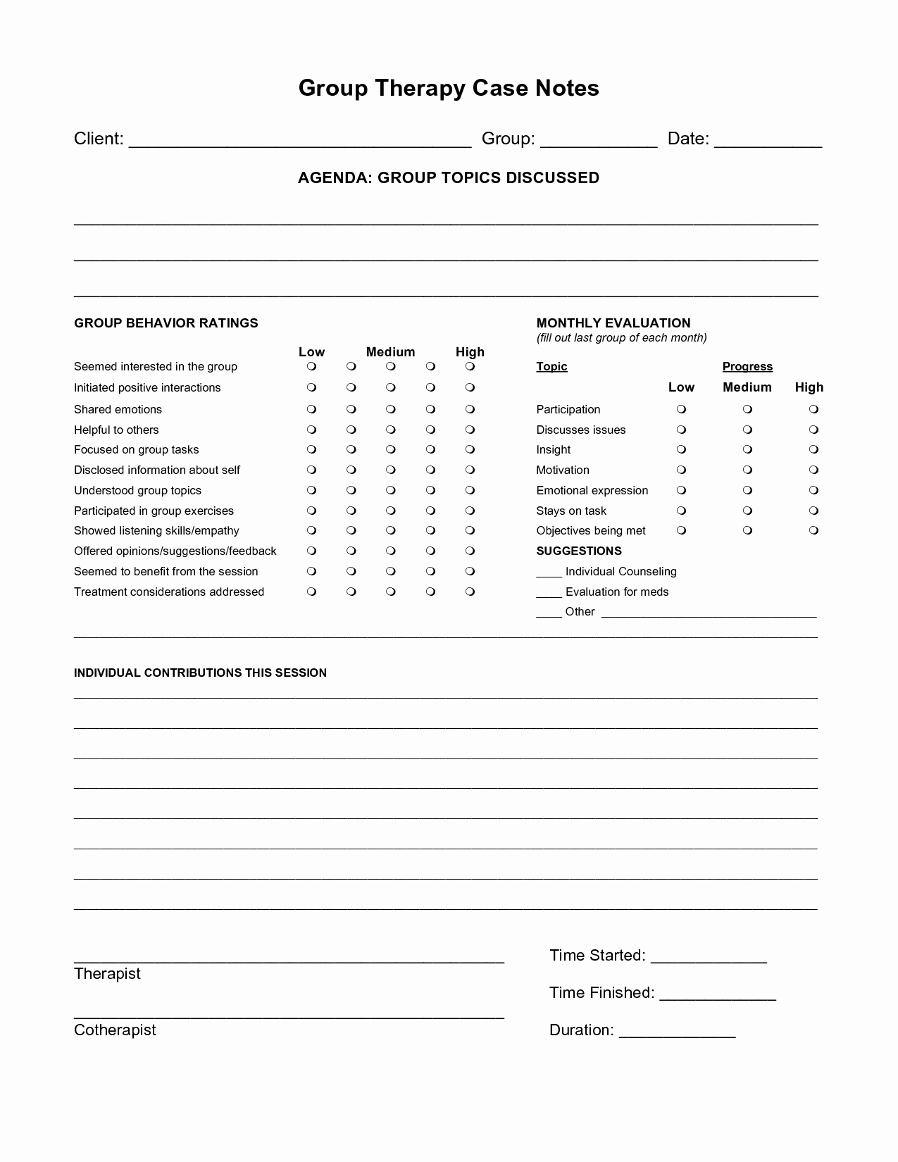 Psychotherapy Note Template Word Elegant Free Case Note Templates Group therapy Case Notes