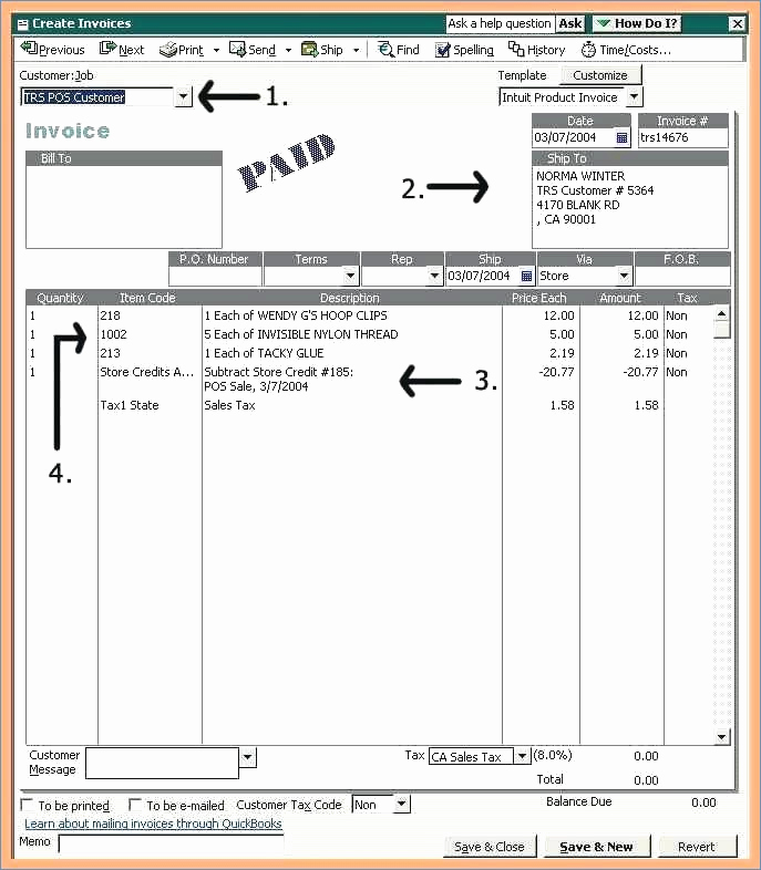 Quickbooks Invoice Template Excel Fresh Quickbooks Invoice Sample