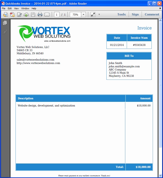 quickbooks invoice templates free