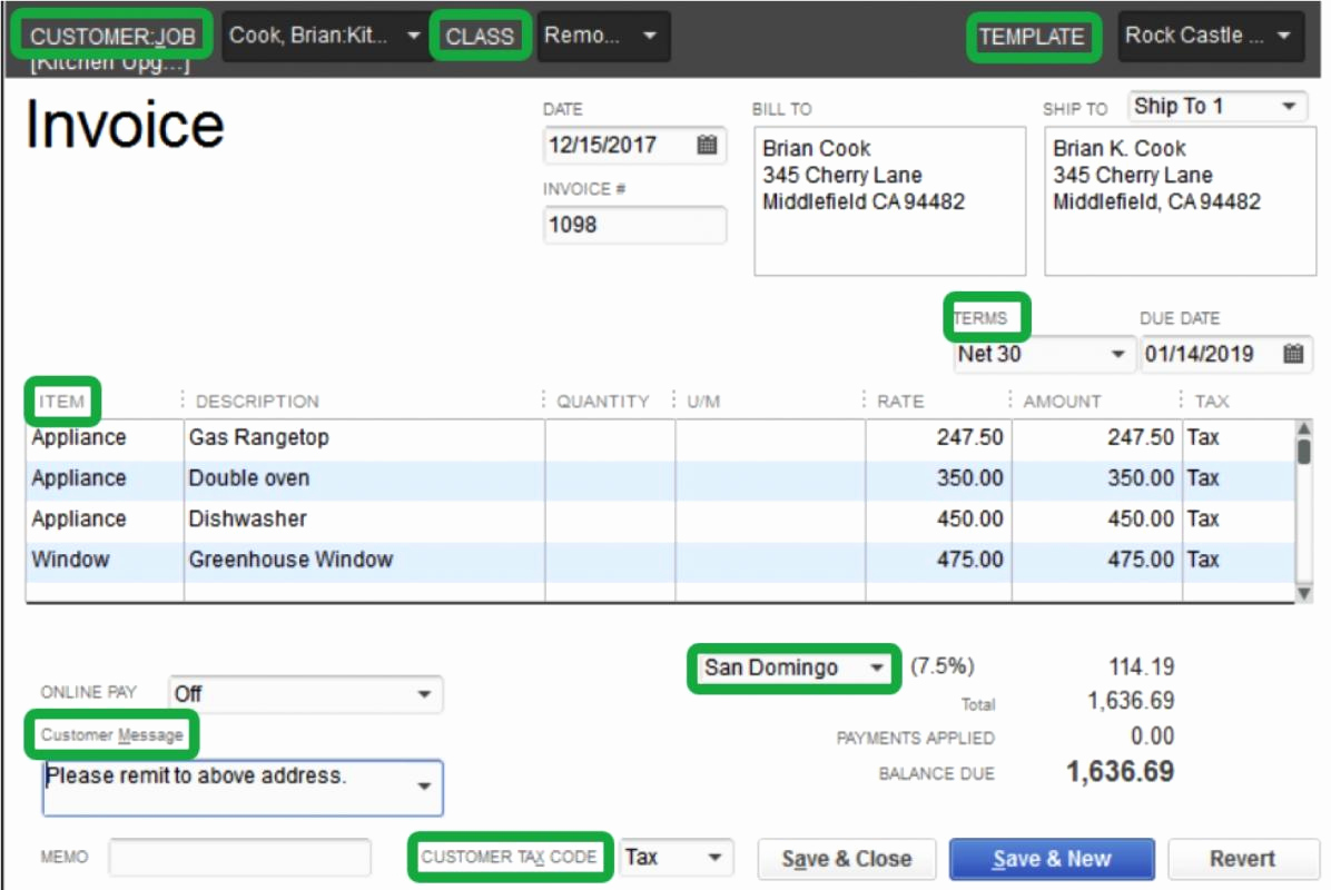 Quickbooks Invoice Template Excel Inspirational Quickbooks Line Invoice Templates