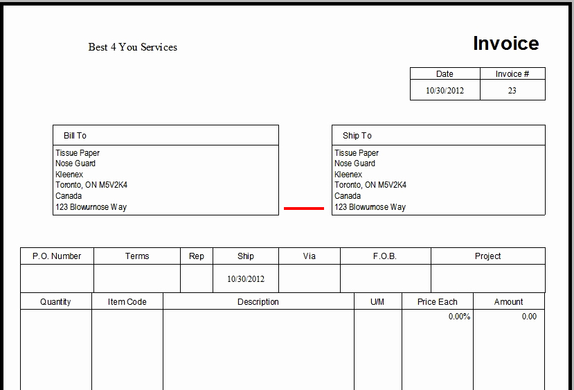 Quickbooks Invoice Template Excel New Quickbooks Invoice Template Excel