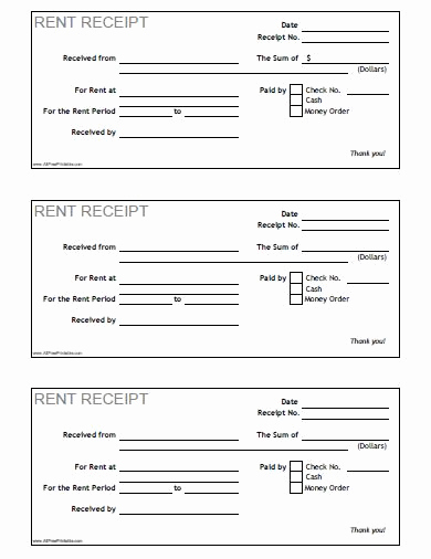 Rent Invoice Template Free Beautiful Printable Rent Receipt