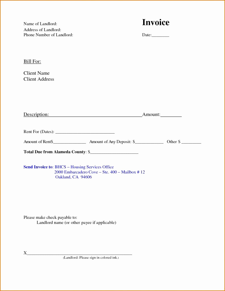 Rent Invoice Template Free New Rent Invoice Template Free Deposit Receipt Rental Word