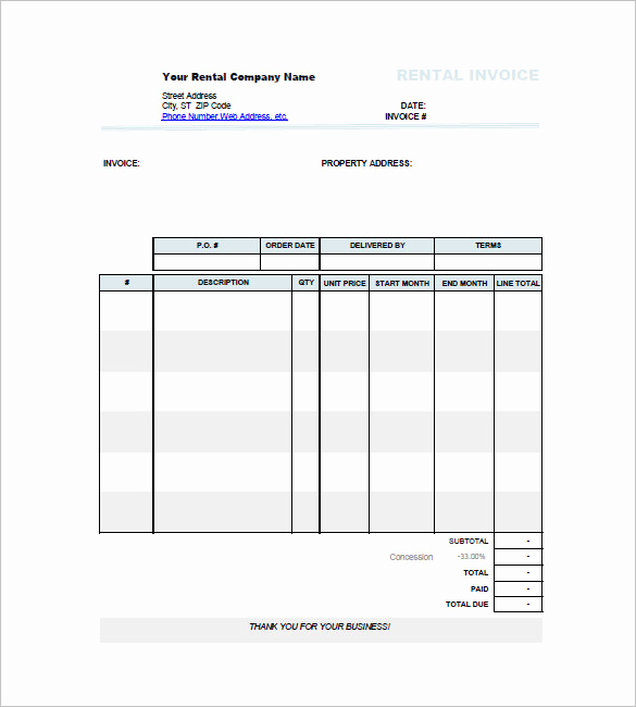 Rent Invoice Template Pdf Fresh Car Invoice Templates 18 Free Word Excel Pdf format