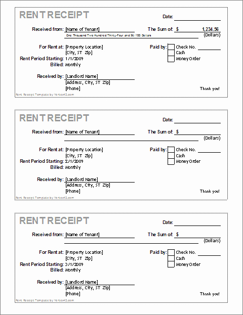 Rent Invoice Template Pdf Lovely Rent Receipt Template for Excel