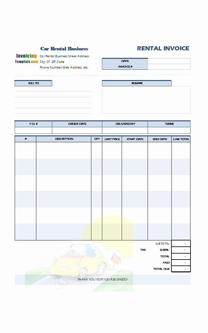 Rent Invoice Template Pdf Luxury Word Rent Invoice Template