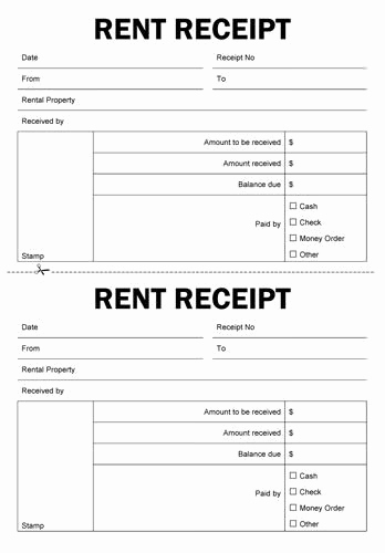 Rent Invoice Template Pdf New Free Rent Receipt Templates Download or Print