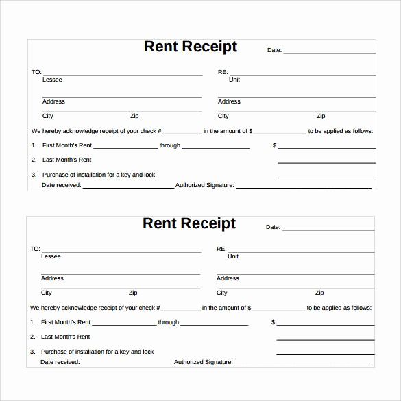 Rent Invoice Template Word Awesome 12 House Rent Receipt formats