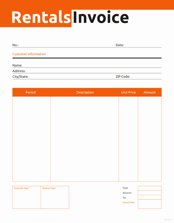 Rent Invoice Template Word Best Of Rental Invoice Template 6 Free Word Pdf Document