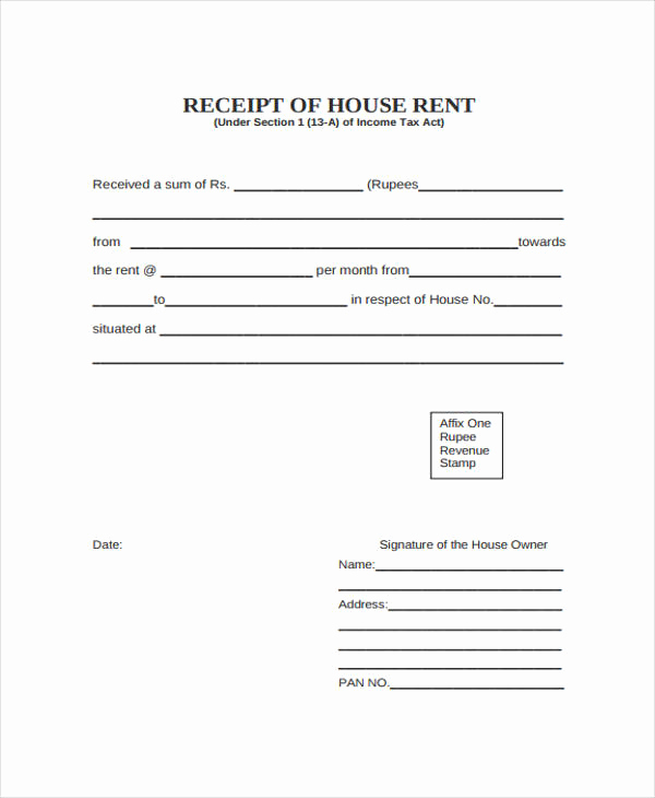 Rent Invoice Template Word Lovely 30 Free Receipt Templates