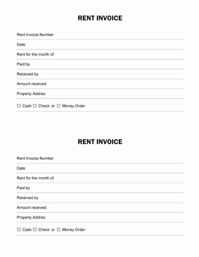 Rent Invoice Template Word Lovely Simple Rent Invoice Free Invoice Template by Hloom
