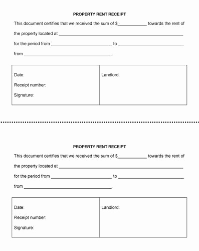 Rent Invoice Template Word Unique Property Rent Receipt