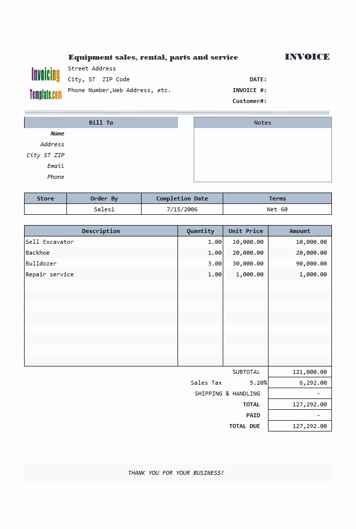 Rental Invoice Template Excel Fresh Auto Repair Invoice Template