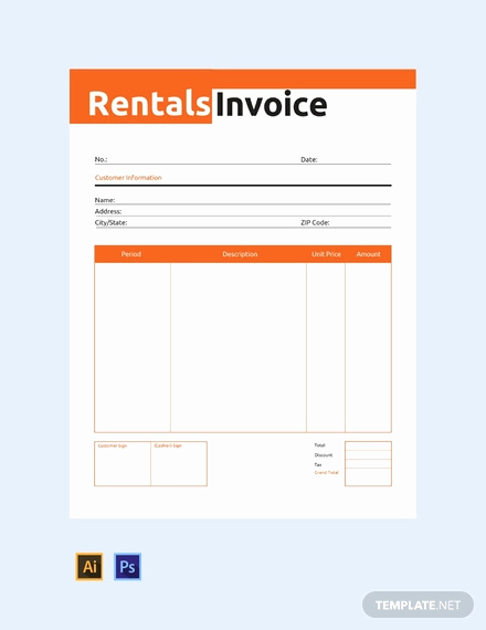 Rental Invoice Template Excel Unique 46 Basic Invoice Templates Word Pdf Ai Psd