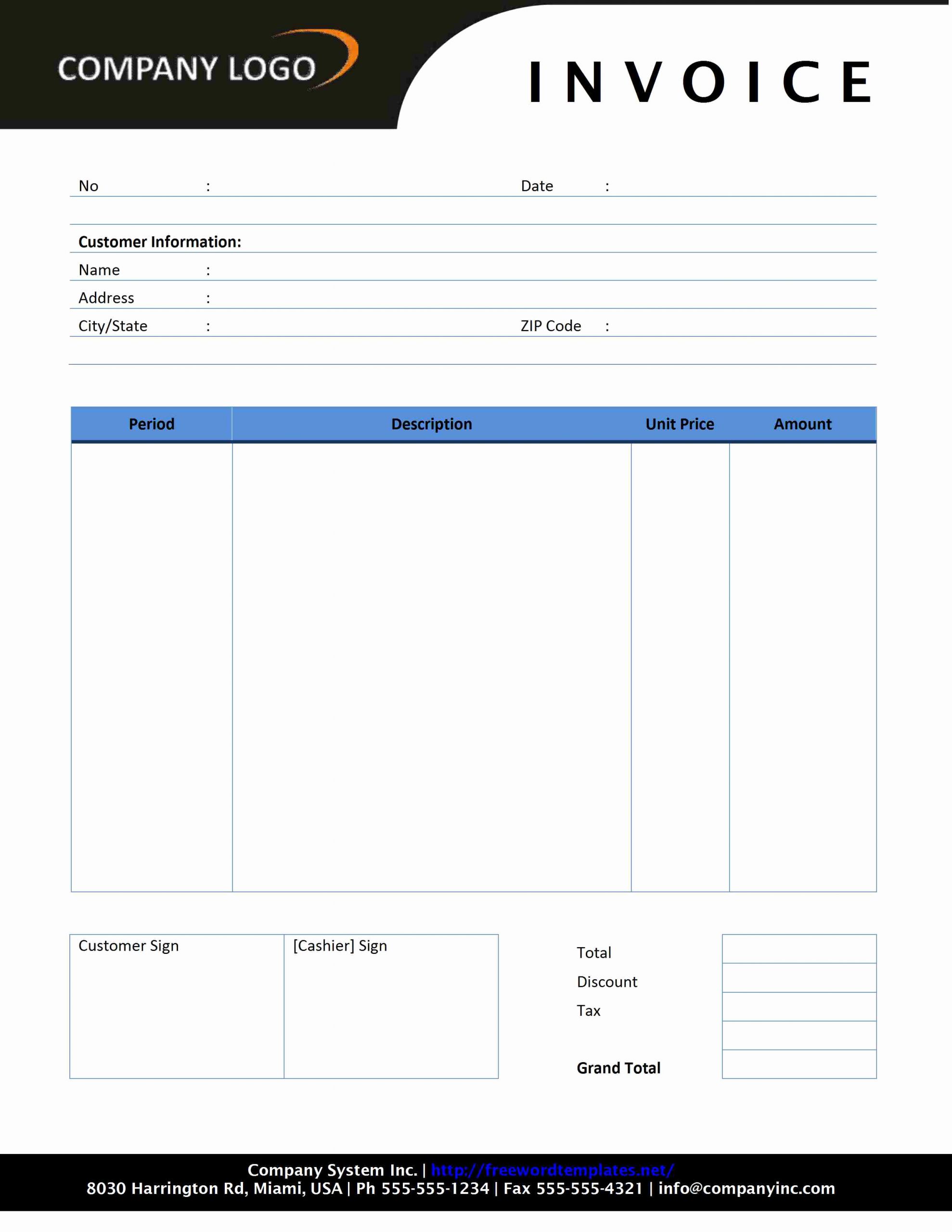 Rental Invoice Template Word Unique Rental Invoice